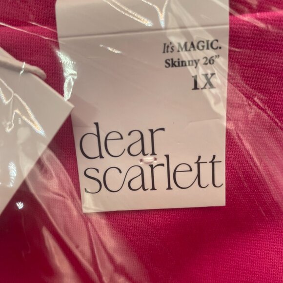 NEW! Dear Scarlett Magic Hot Pink SIZE 1X PLUS 26" Skinny Pants - NEW IN PACKAGE - Picture 6 of 6